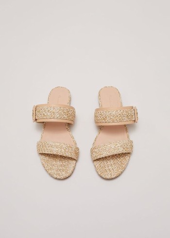 Phase Eight Raffia Flats Beige Canada | RIXBKC-890